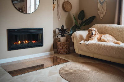 Téglalap formájú kandalló alátét Rozsdás minta a háttérben