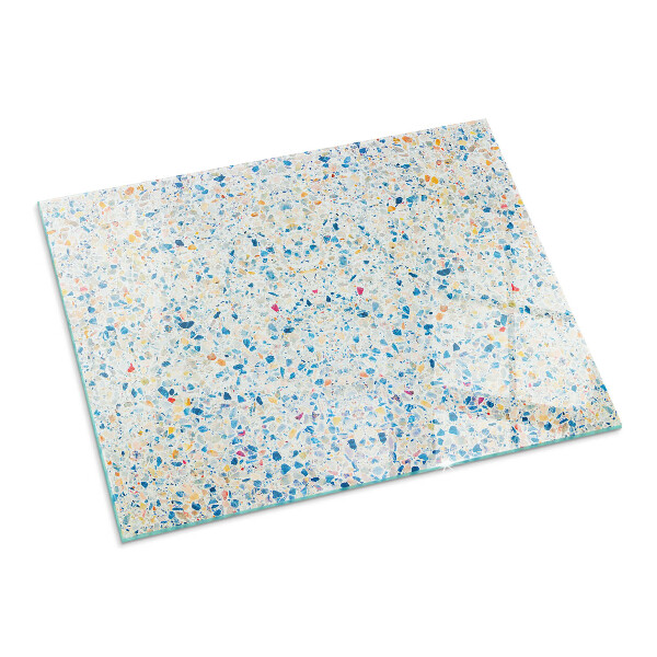 Téglalap üveg alátét kandallóhoz Absztrakt textúra motívum