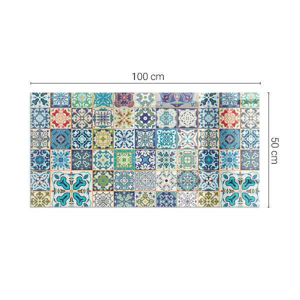 Téglalap formájú kandalló alátét Mozaik díszítő minták