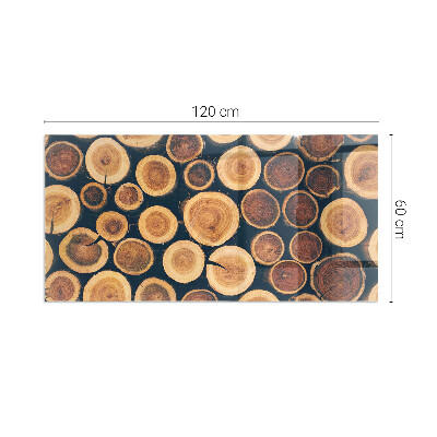 Téglalap üveg alátét kandallóhoz Fa keretes doboz