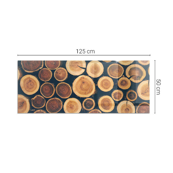 Téglalap üveg alátét kandallóhoz Fa keretes doboz