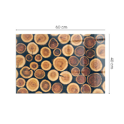 Téglalap üveg alátét kandallóhoz Fa keretes doboz
