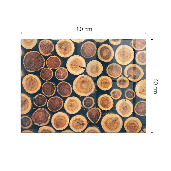 Téglalap üveg alátét kandallóhoz Fa keretes doboz