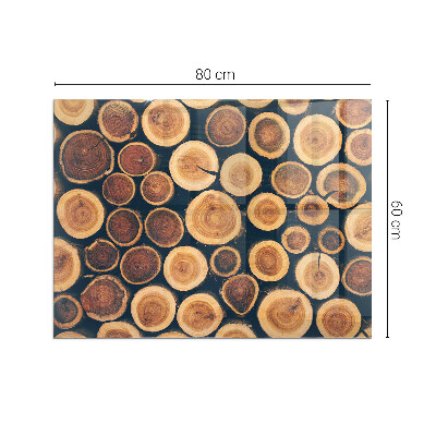 Téglalap üveg alátét kandallóhoz Fa keretes doboz