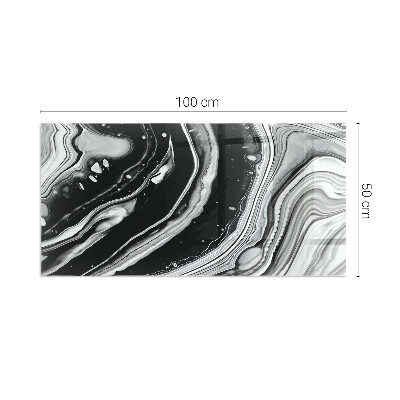 Téglalap formájú kandalló alátét Absztrakt hullámos és lineáris minták