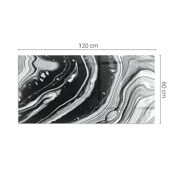 Téglalap formájú kandalló alátét Absztrakt hullámos és lineáris minták
