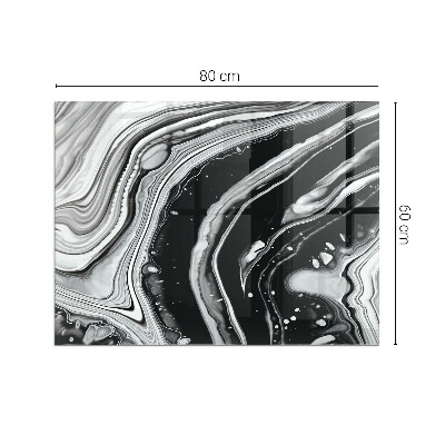 Téglalap formájú kandalló alátét Absztrakt hullámos és lineáris minták