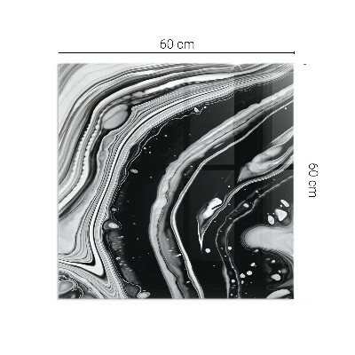 Téglalap formájú kandalló alátét Absztrakt hullámos és lineáris minták