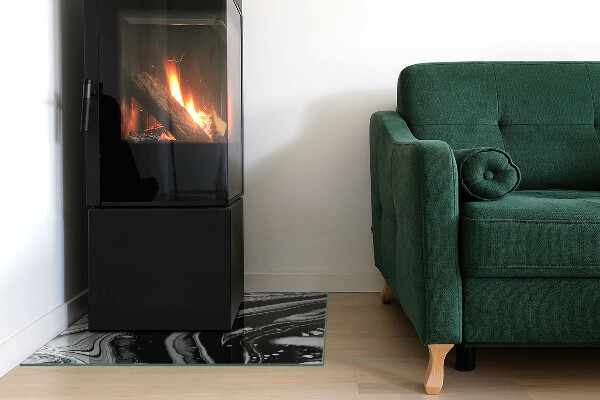 Téglalap formájú kandalló alátét Absztrakt hullámos és lineáris minták