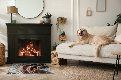 Téglalap formájú kandalló alátét Absztrakt hullámos és lineáris minták