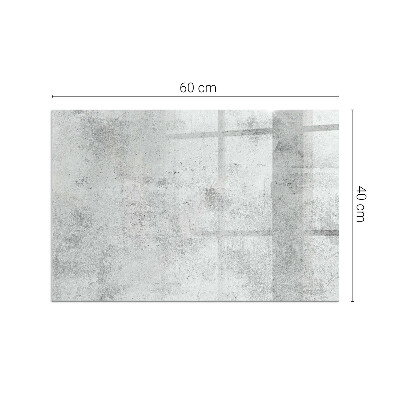 Téglalap üveg alátét kandallóhoz Beton textúra nyers stílusban