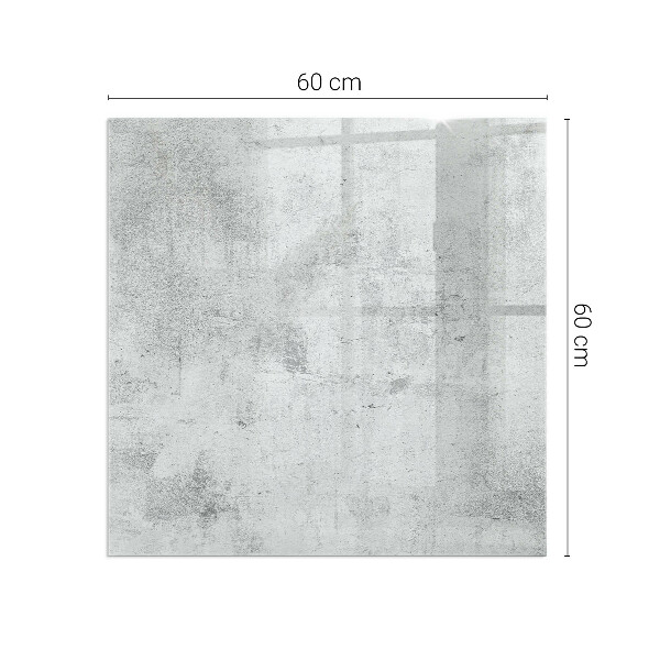 Téglalap üveg alátét kandallóhoz Beton textúra nyers stílusban