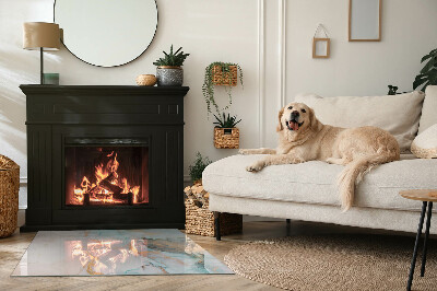 Téglalap formájú kandalló alátét Folyékony absztrakt motívum