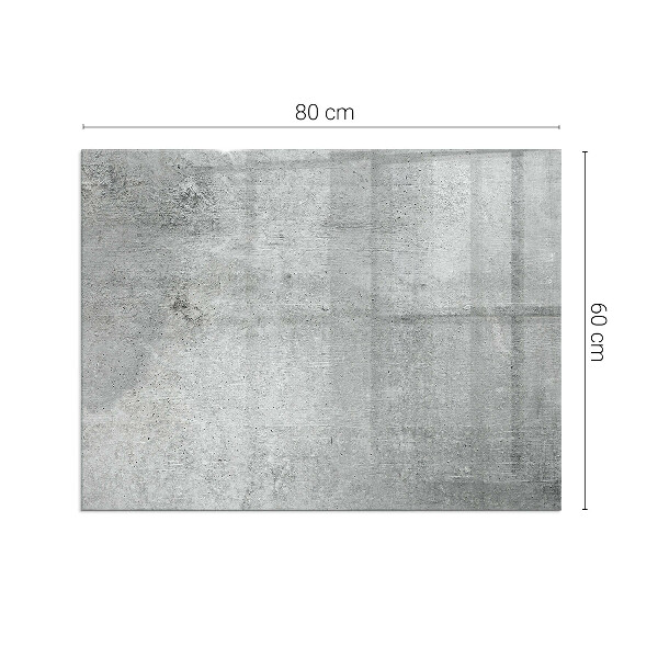 Téglalap alakú kandalló üveg alátét Nyers beton minimalista stílusban