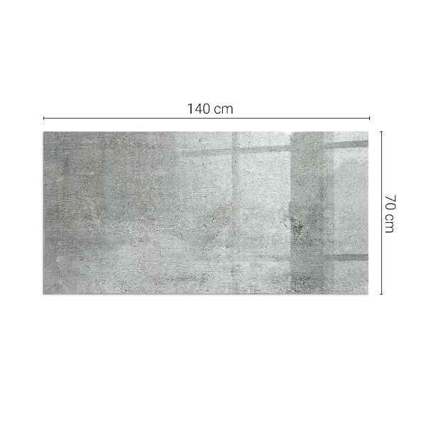 Téglalap alakú kandalló üveg alátét Nyers beton minimalista stílusban