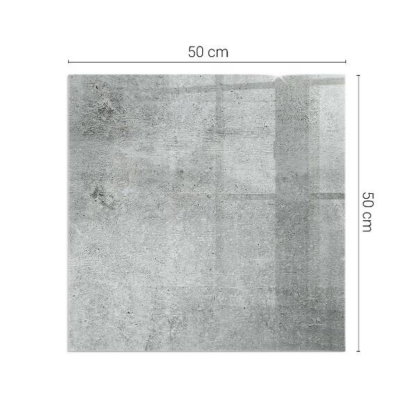 Téglalap alakú kandalló üveg alátét Nyers beton minimalista stílusban