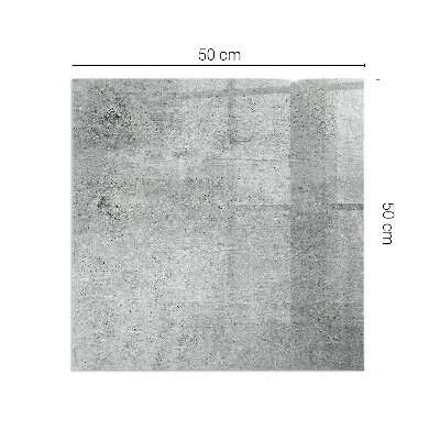 Téglalap alakú kandalló üveg alátét Nyers beton minimalista stílusban