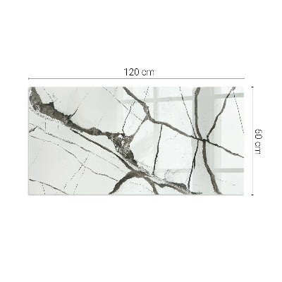 Téglalap üveg alátét kandallóhoz Márvány erek elegáns stílusban