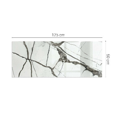 Téglalap üveg alátét kandallóhoz Márvány erek elegáns stílusban