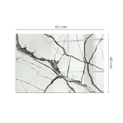 Téglalap üveg alátét kandallóhoz Márvány erek elegáns stílusban