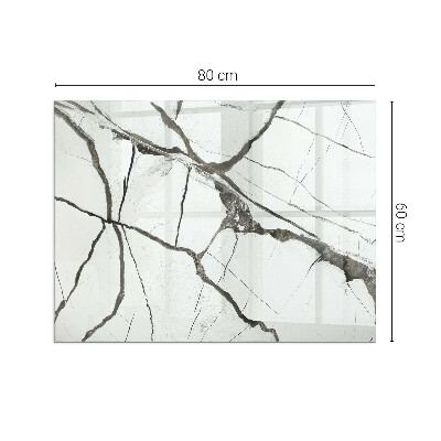 Téglalap üveg alátét kandallóhoz Márvány erek elegáns stílusban