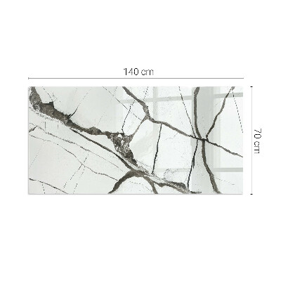 Téglalap üveg alátét kandallóhoz Márvány erek elegáns stílusban