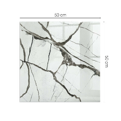 Téglalap üveg alátét kandallóhoz Márvány erek elegáns stílusban