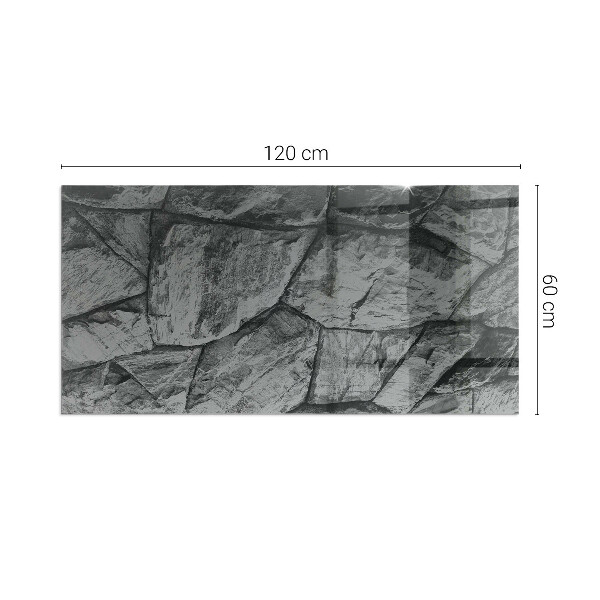 Téglalap alakú kandalló üveg alátét Kőstílus természetes változatban
