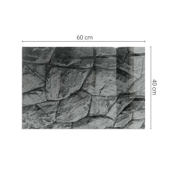 Téglalap alakú kandalló üveg alátét Kőstílus természetes változatban