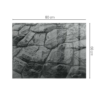 Téglalap alakú kandalló üveg alátét Kőstílus természetes változatban