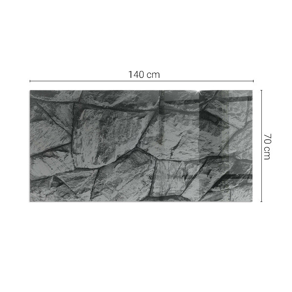 Téglalap alakú kandalló üveg alátét Kőstílus természetes változatban