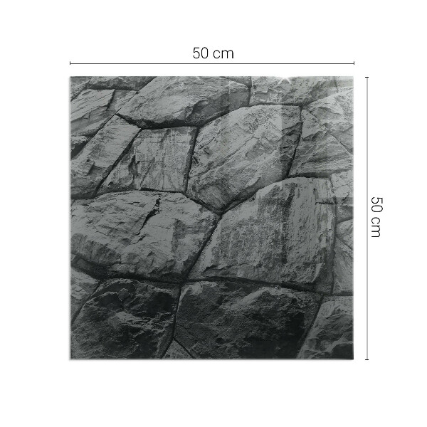 Téglalap alakú kandalló üveg alátét Kőstílus természetes változatban