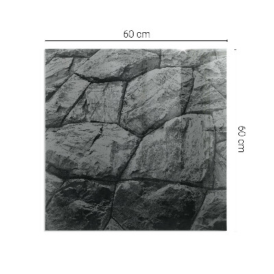 Téglalap alakú kandalló üveg alátét Kőstílus természetes változatban