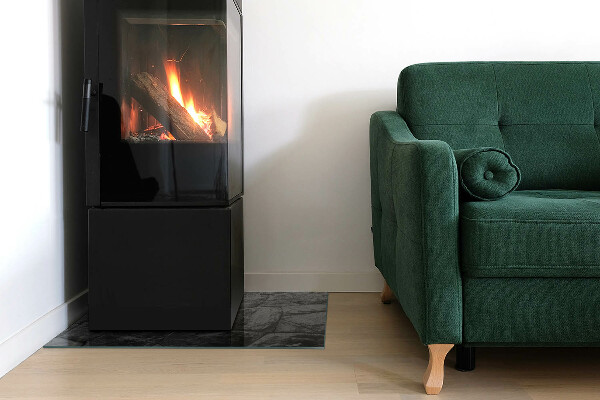 Téglalap alakú kandalló üveg alátét Kőstílus természetes változatban