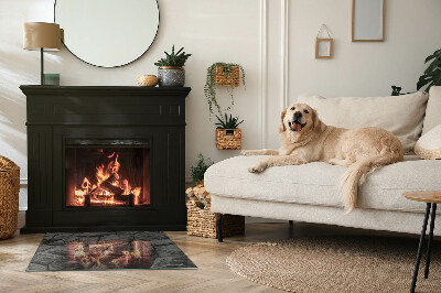 Téglalap alakú kandalló üveg alátét Kőstílus természetes változatban