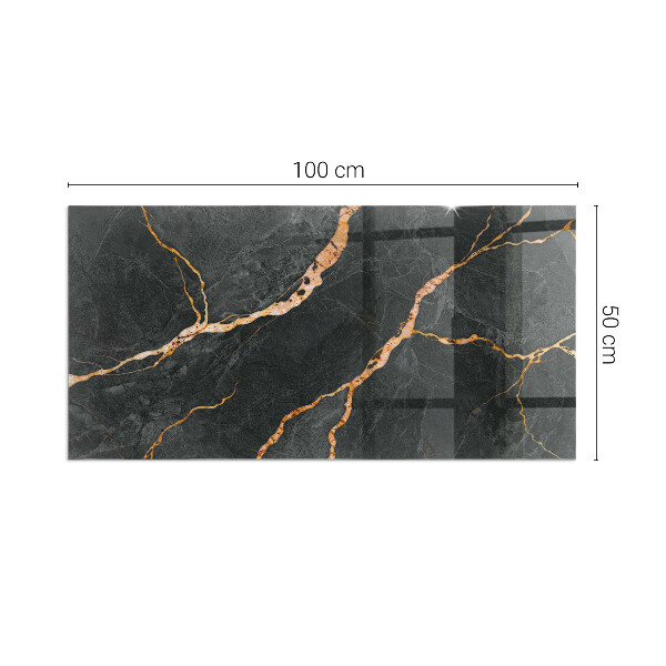 Téglalap formájú kandalló alátét Márvány stílus finom erezettel