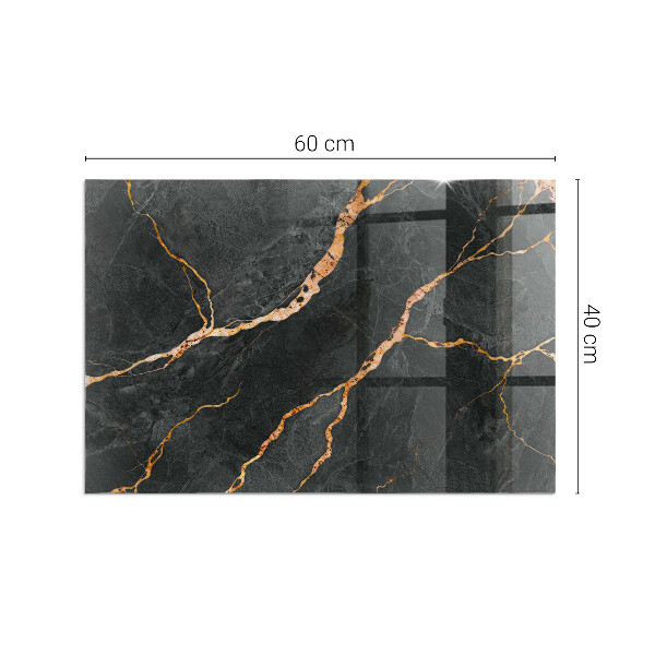 Téglalap formájú kandalló alátét Márvány stílus finom erezettel