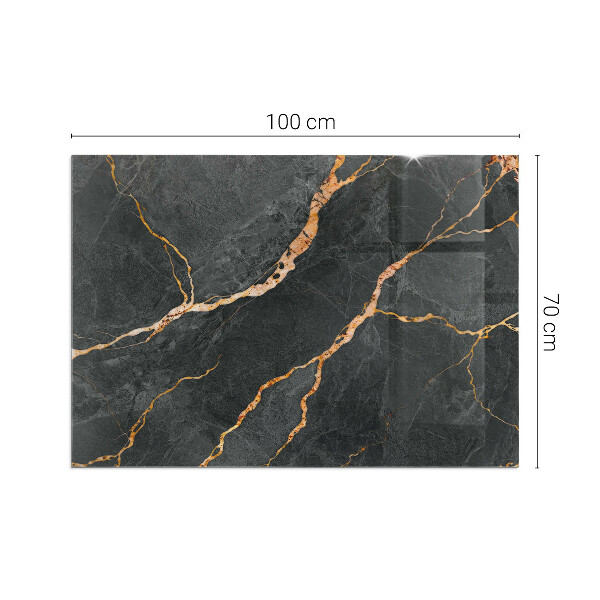 Téglalap formájú kandalló alátét Márvány stílus finom erezettel