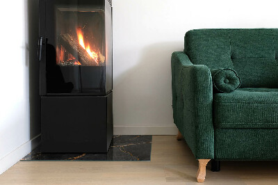 Téglalap formájú kandalló alátét Márvány stílus finom erezettel