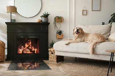 Téglalap formájú kandalló alátét Márvány stílus finom erezettel