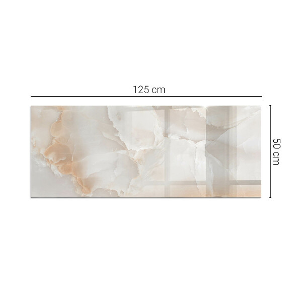 Téglalap üveg alátét kandallóhoz Kő organikus motívum