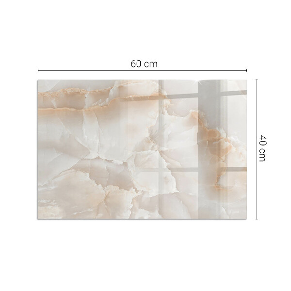 Téglalap üveg alátét kandallóhoz Kő organikus motívum