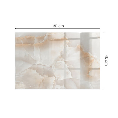 Téglalap üveg alátét kandallóhoz Kő organikus motívum