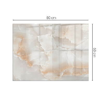 Téglalap üveg alátét kandallóhoz Kő organikus motívum