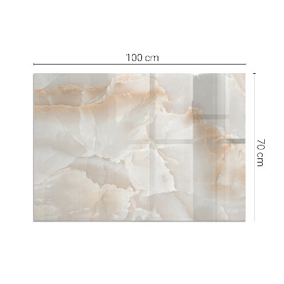 Téglalap üveg alátét kandallóhoz Kő organikus motívum