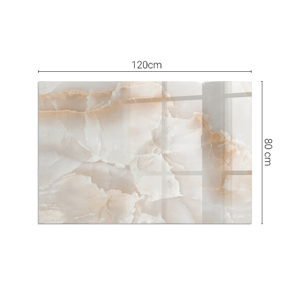 Téglalap üveg alátét kandallóhoz Kő organikus motívum