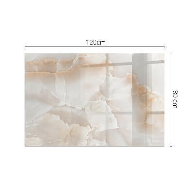 Téglalap üveg alátét kandallóhoz Kő organikus motívum