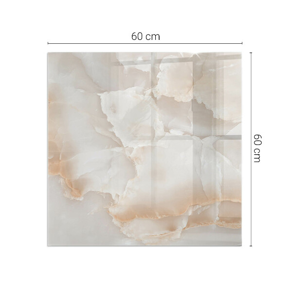 Téglalap üveg alátét kandallóhoz Kő organikus motívum