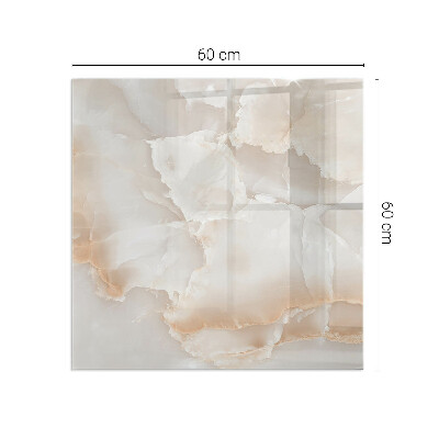Téglalap üveg alátét kandallóhoz Kő organikus motívum