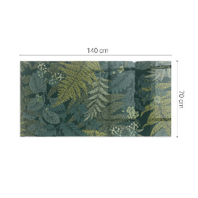 Téglalap üveg alátét kandallóhoz Növényi minták pillangókkal